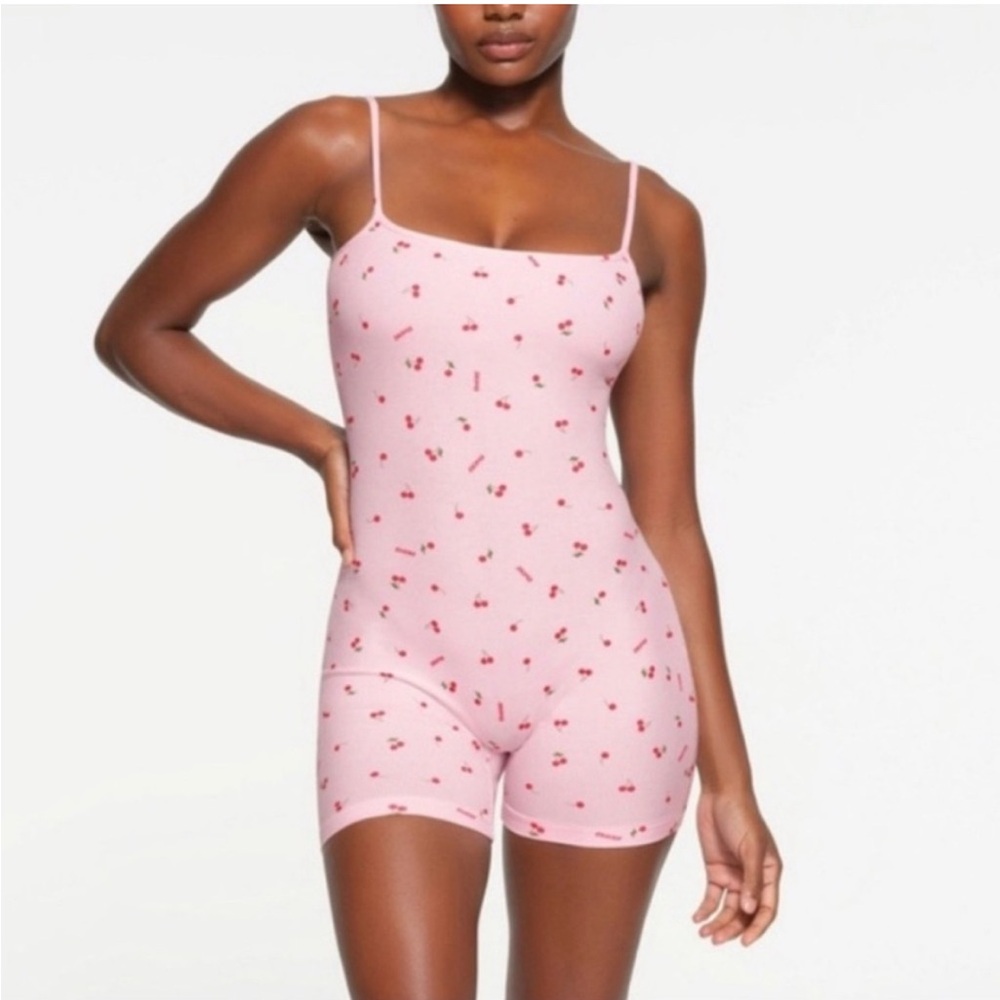SKIMS | NWT! Cherry Blossom Print Soft Ribbed Lounge Romper 2x